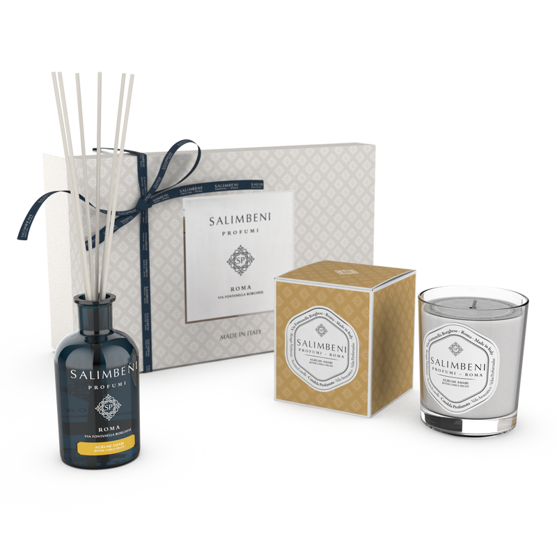 Gift Box Premium À ESCOLHA (Difusor em Stick de 250 ml + Vela Perfumada na mesma fragrância)