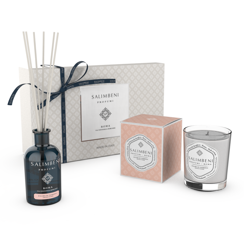 Gift Box Premium À ESCOLHA (Difusor em Stick de 250 ml + Vela Perfumada na mesma fragrância)