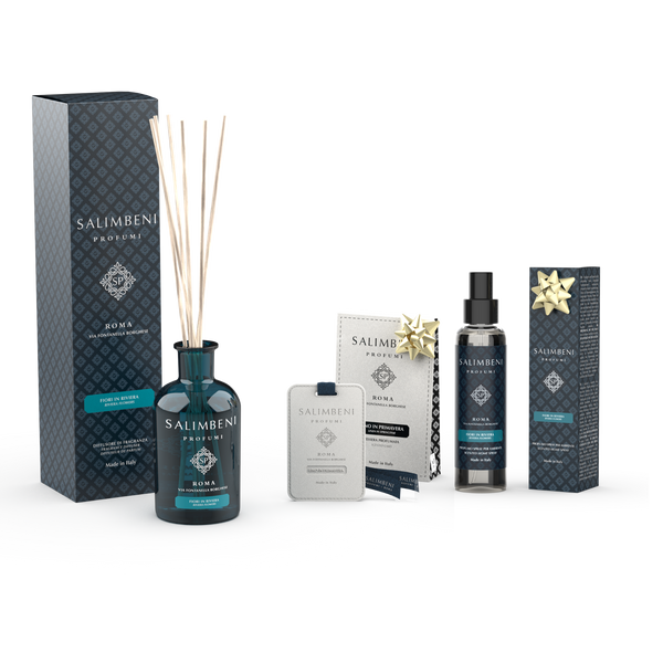Flores em Riviera 250ml + Cartões Perfumados para o Guarda Roupa (3 pcs) como TESTE GRATUITO + Perfume Room Spray 150 ml - Flores em Riviera como TESTE GRATUITO