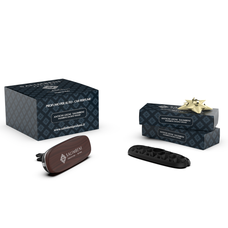 Perfume para o automóvel na cor madeira na fragrância à escolha + 2 recargas de automóvel na mesma fragrância em OFERTA