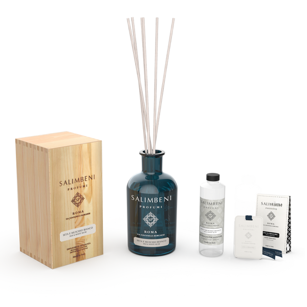 Difusor em Stick de 1000ml À SUA ESCOLHA + Recarga de Difusor em Stick de 250ml na mesma fragrância  + Cartões Perfumados - Linho em Primavera (3 pcs)