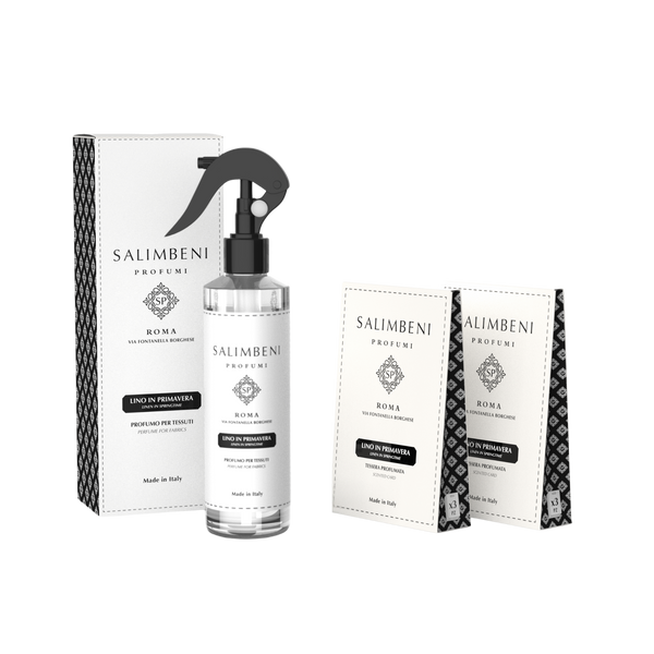Spray para Tecido 250 ml + 2 Pack Cartões Perfumados - Linho em Primavera