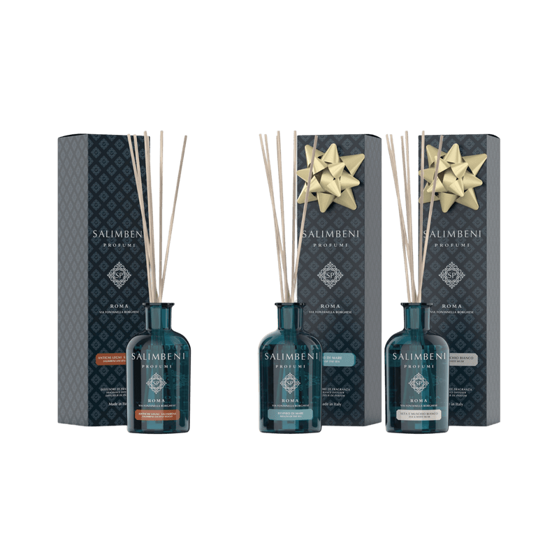 Madeiras Antigas Salimbeni 100 ml + Brisa do Mar 100ml como TESTE GRATUITO  + Seda e Musgo Branco 100ml como TESTE GRATUITO