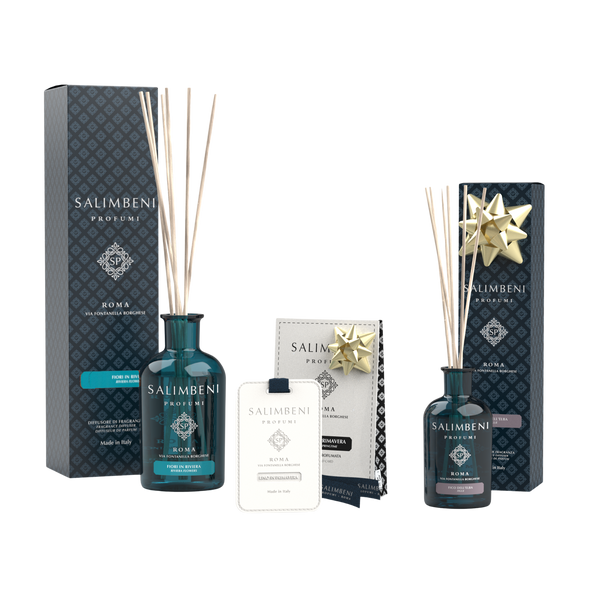 Flores em Riviera 250ml  + Cartões Perfumados (3 pç) - Linho em Primavera + Figueira de Elba 100ml