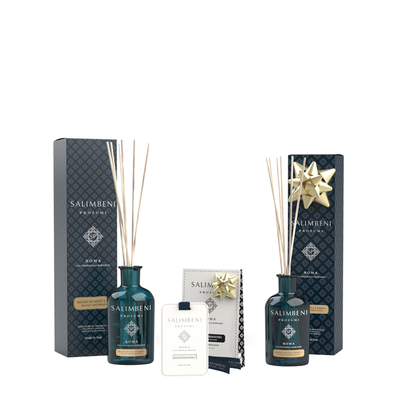 Madeira de Nogueira e Briar 250ml  + Cartões Perfumados (3 pç) - Linho em Primavera + Madeira de Nogueira e Briar 100ml