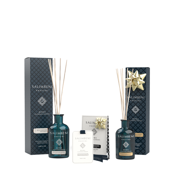Seda e Musgo Branco 250ml  + Cartões Perfumados (3 pç) - Linho em Primavera + Madeira de Nogueira e Briar 100ml