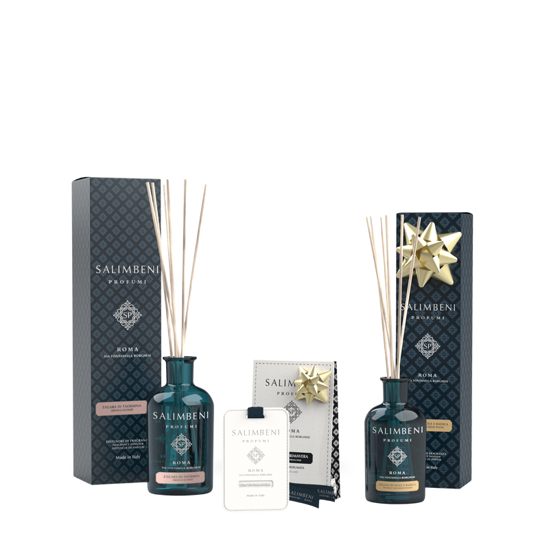 Flor de Laranjeira de Taormina 250ml  + Cartões Perfumados (3 pç) - Linho em Primavera + Madeira de Nogueira e Briar 100ml