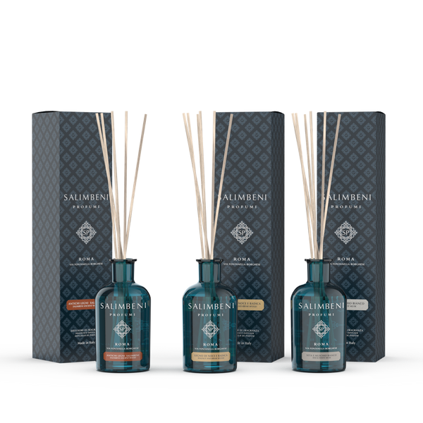 Madeiras Antigas Salimbeni 100 ml  + Madeira de Nogueira e Briar  100 ml À ESCOLHA em OFERTA + Seda e Musgo Branco 100 ml À ESCOLHA em OFERTA