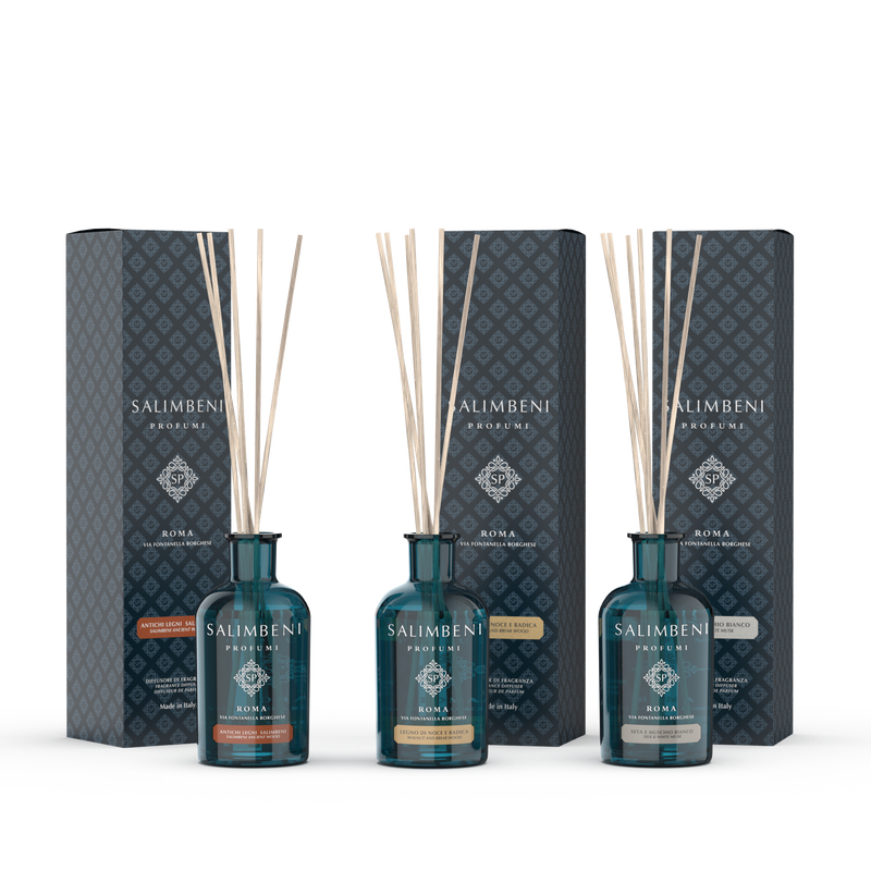 Madeiras Antigas Salimbeni 100 ml  + Madeira de Nogueira e Briar  100 ml À ESCOLHA em OFERTA + Seda e Musgo Branco 100 ml À ESCOLHA em OFERTA