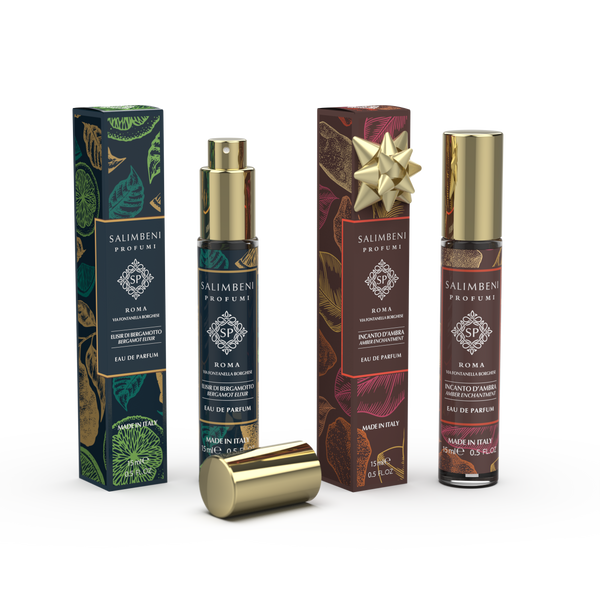 Set de Viagem: Eau de Parfum 15 ml Elixir de Bergamota + Eau de Parfum 15 ml À ESCOLHA em OFERTA