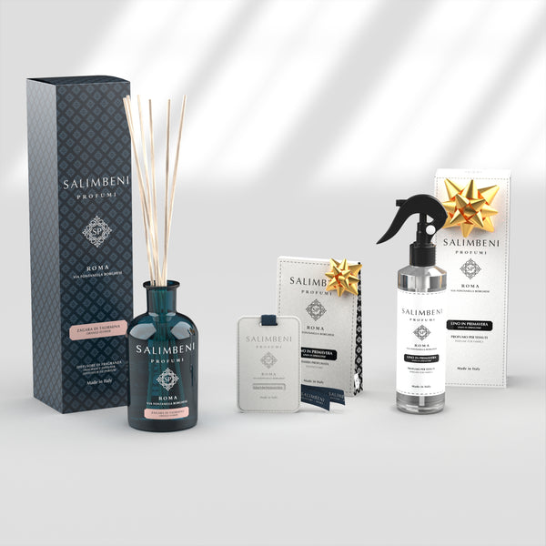 Flor de Laranjeira de Taormina 250 ml + Spray para Tecido 250 ml - Linho em Primavera + Cartões Perfumados (3 pç) - Linho em Primavera