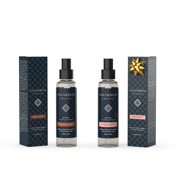 Perfume Room Spray 150 ml Madeiras Antigas Salimbeni + Perfume Room Spray 150 ml Flor de Laranjeira de Taormina GRÁTIS